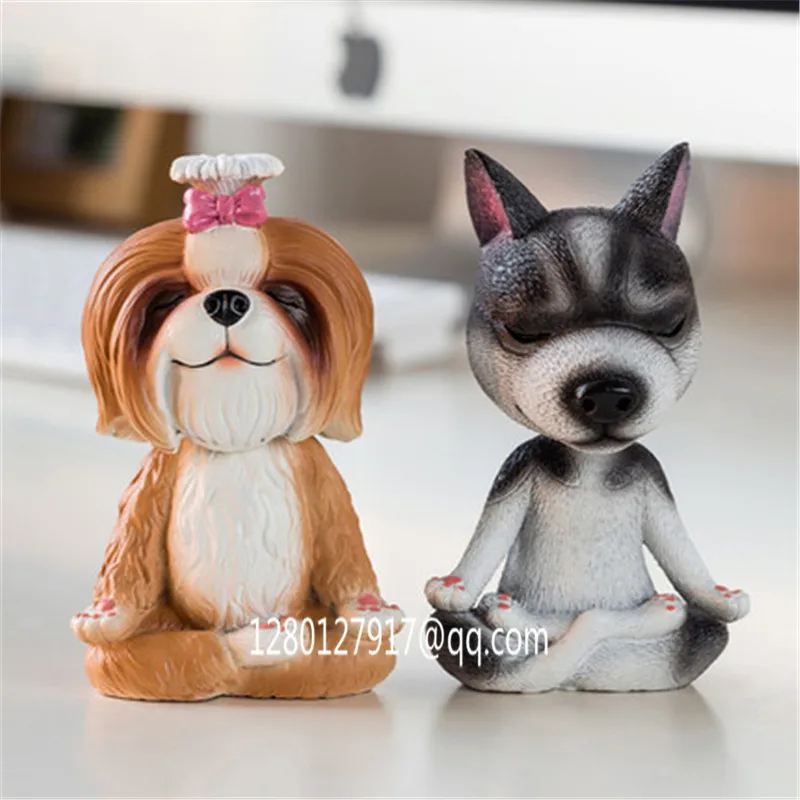 Имитация животного Симпатичный щенок статуя мопса далматинский Пудель Shih Tzu