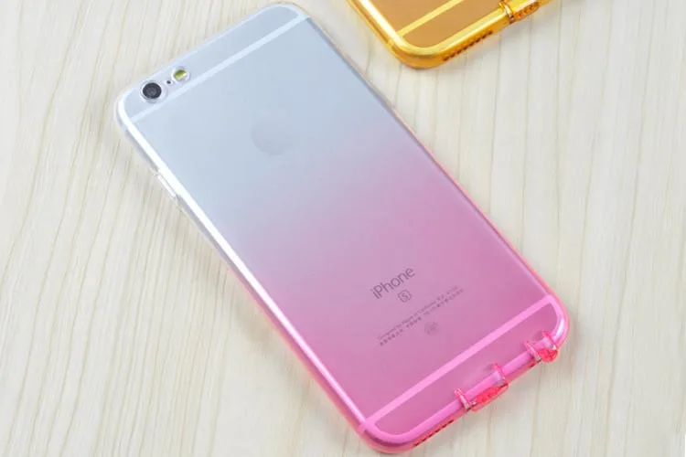 Цветной мягкий чехол для apple iphone x xs max xr 6s 6 7 8 plus, полупрозрачный Силиконовый ТПУ гелевый защитный чехол для iphone 5se 5 - Цвет: Розовый