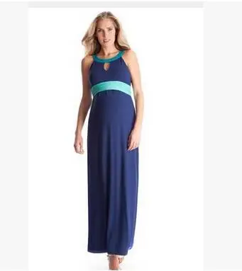 DR938 Europe and the United States summer new pregnant women dress sleeveless long V-neck sexy skirt | Беременность и
