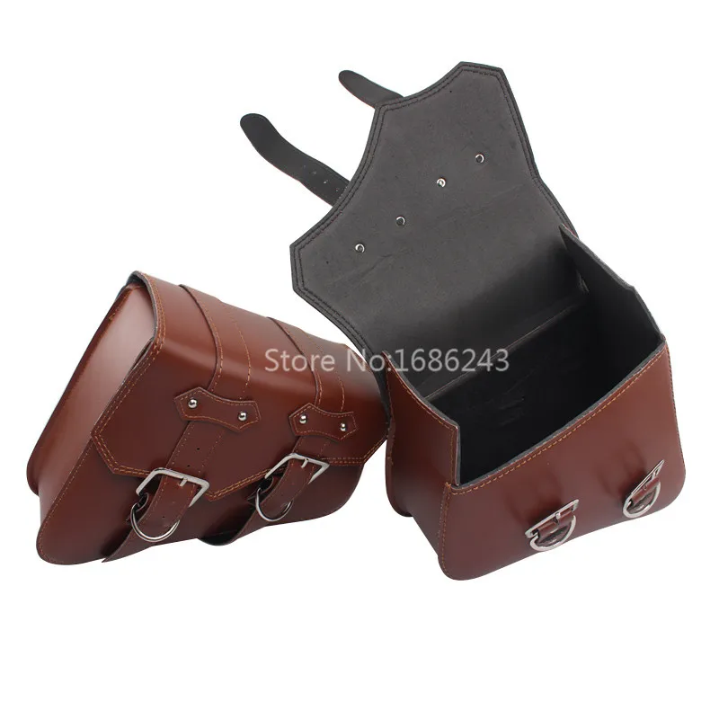 Мотоциклетные коричневые седельные сумки Lefe правая сторона подходит для Harley Honda