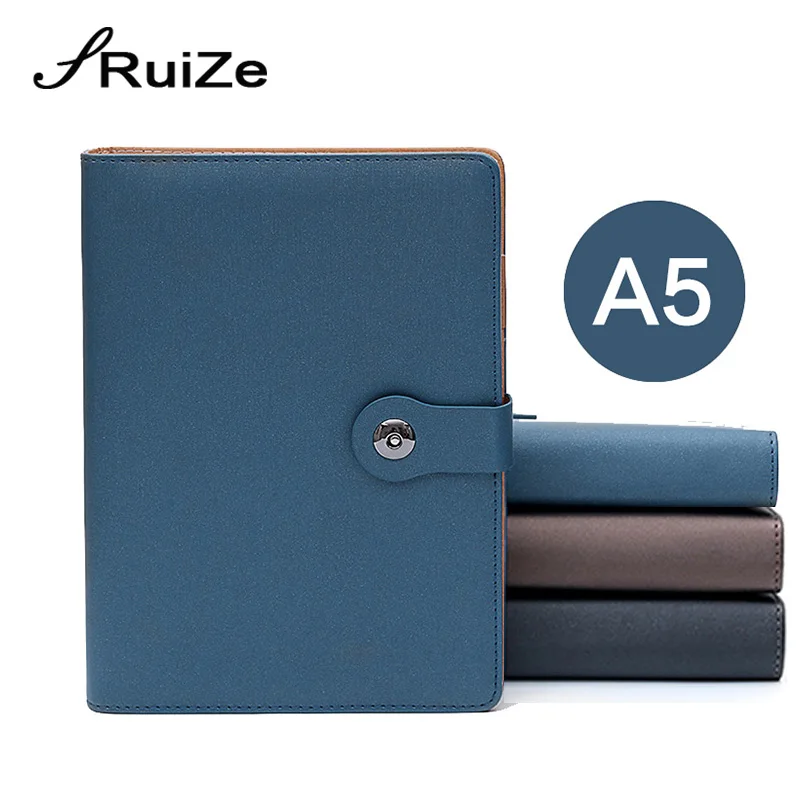 RuiZe офисная канцелярская кожаная спиральная записная книжка Жесткая обложка A5