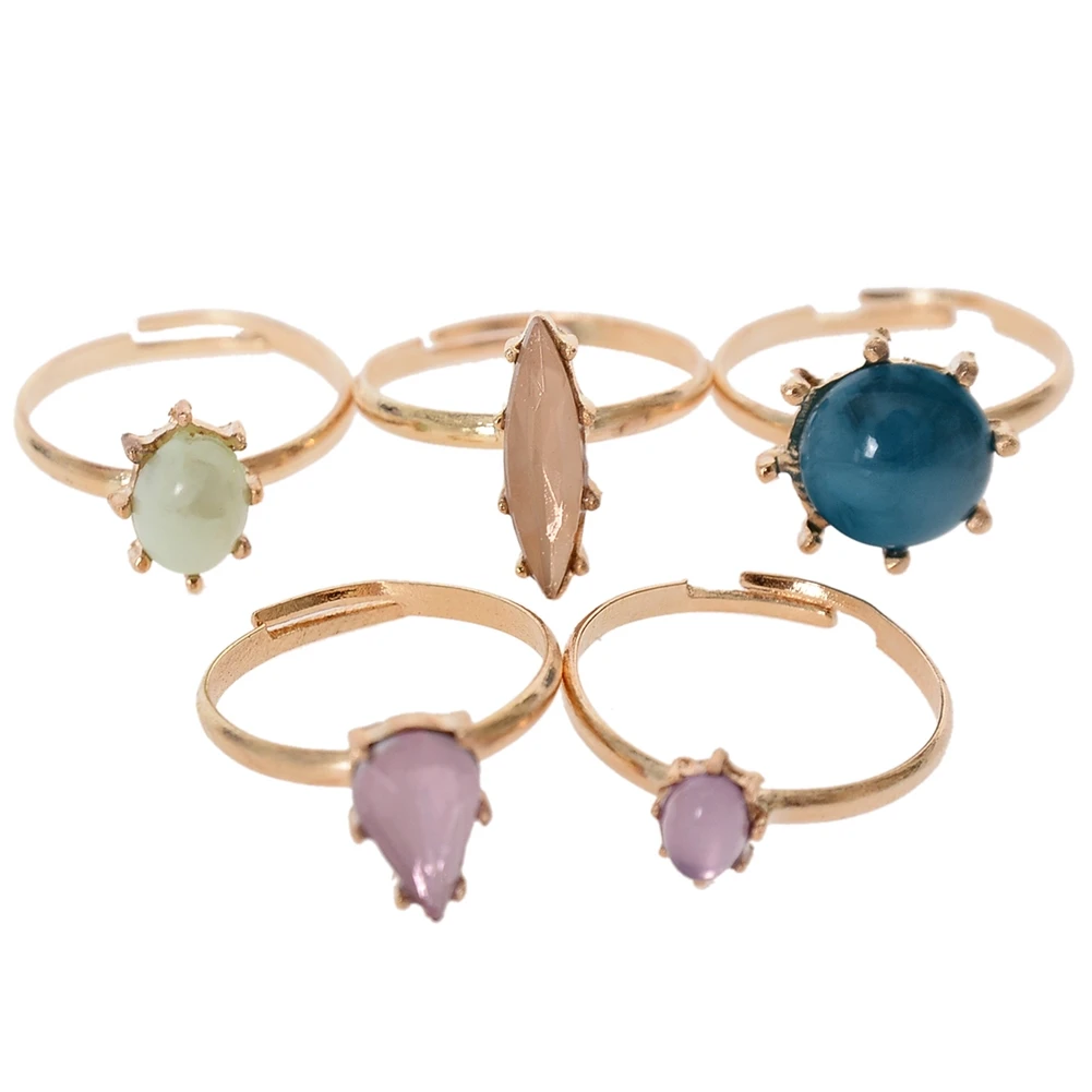 Модные Винтажные Регулируемые кольца миди золотого цвета для женщин в стиле панк