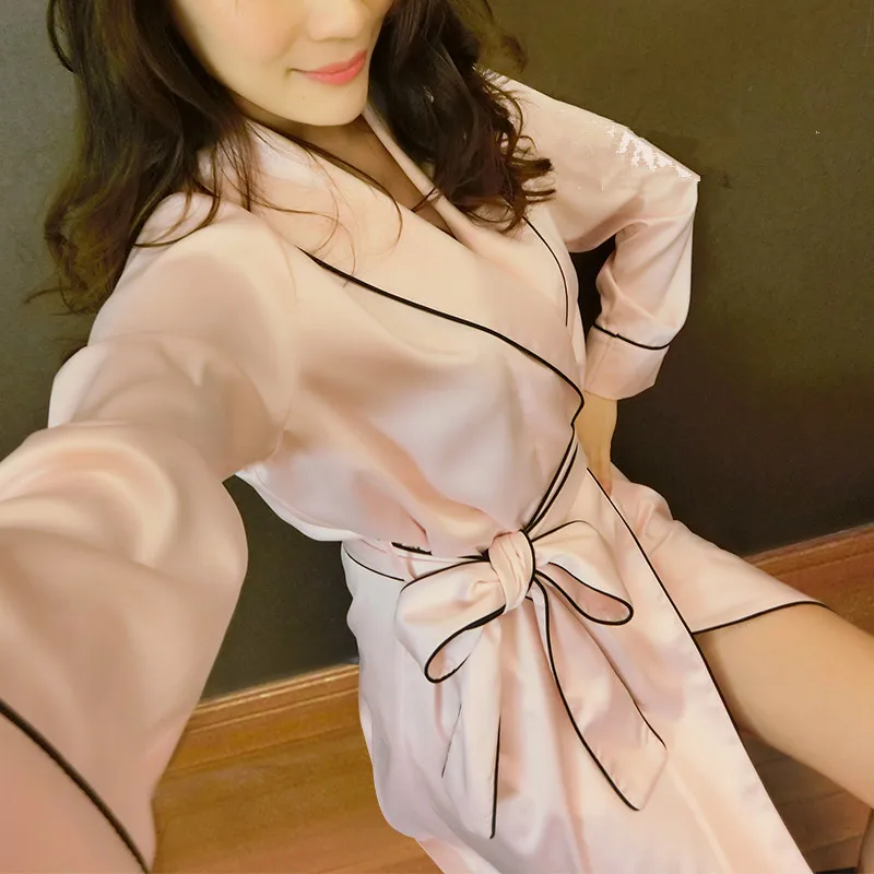 Халат женский атласный с цветочным рисунком Шелковый Свадебный банный халат для