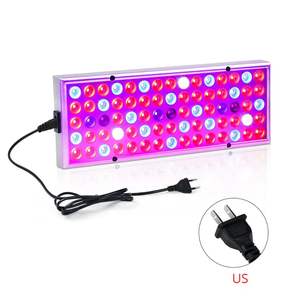 110V US Plug 25W Полный спектр светодиодный светильник для растений 85-265 в 144 светодиодный s 75 светодиодный s UV IR Phyto панель светильников светильник для выращивания растений в горшках - Испускаемый цвет: 110V US Plug 25W