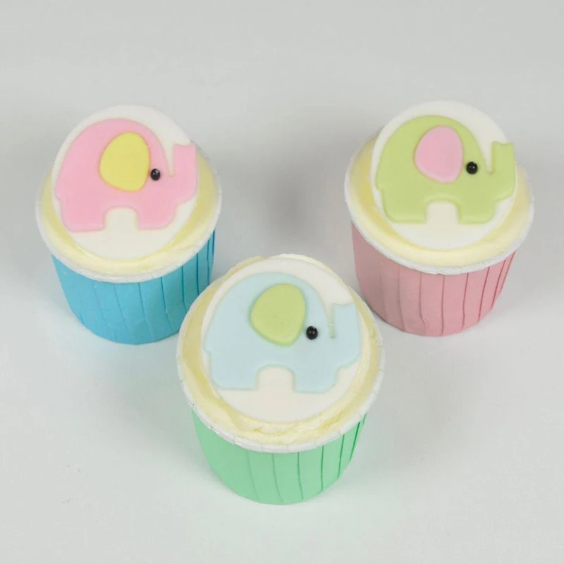 Белый пластик Слон Торт Декор тисненые формы для торта пирожные с глазурью резак