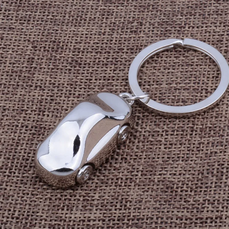 100 шт./лот металлический брелок в форме автомобиля для влюбленных ключница из