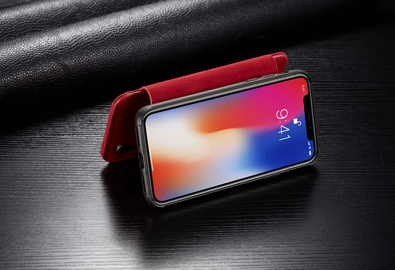 Чехол Me для IPhone X, 6, 7, 8 Plus, Ретро стиль, натуральная кожа, металлическая молния, 2 в 1, флип-кошелек, держатель для карт, чехол для IPhone XS Max XR