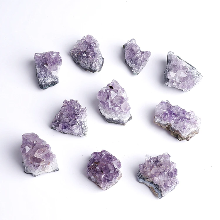 1 шт. Geode неправильный Аметист кластер Кристалл кварц домашний декор натуральный камень 25-40 мм