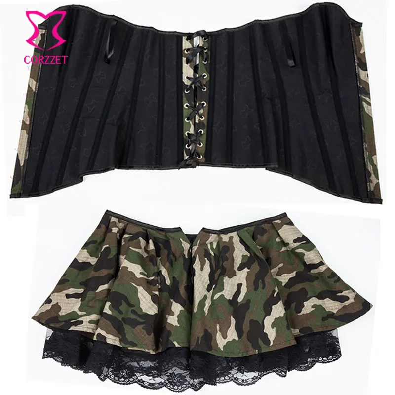 Камуфляжный корсет для косплея платье раньше униформа офицера армии взрослый