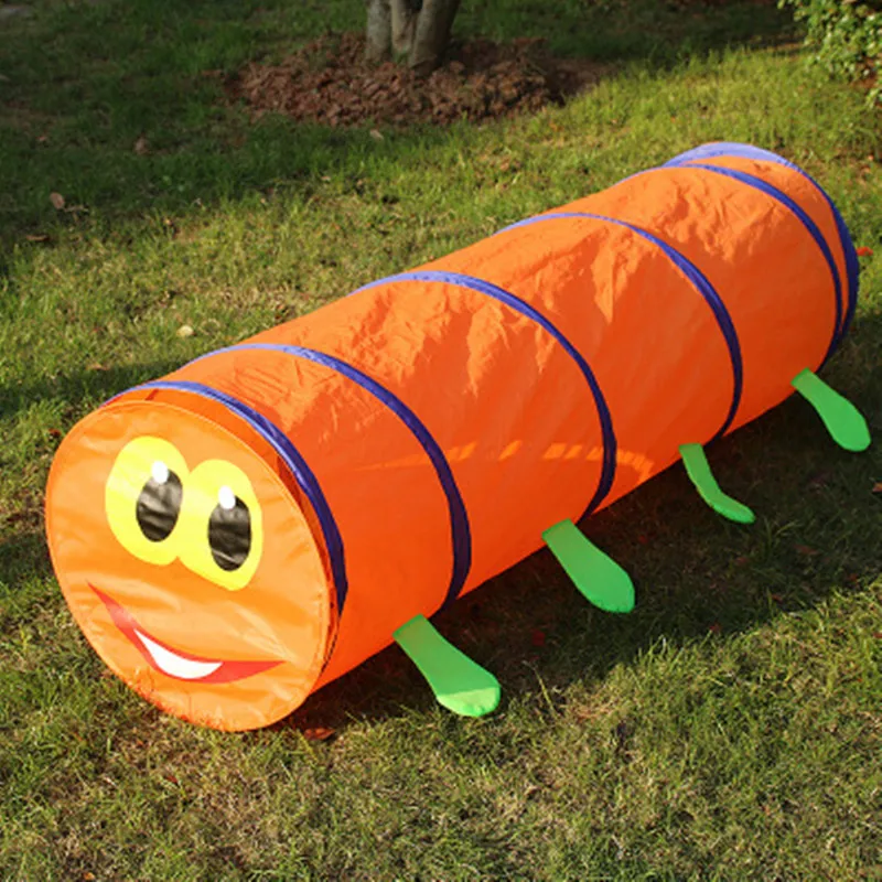 Children fun caterpillar channel tunnel tent kids outdoor game crawling | Игрушки и хобби