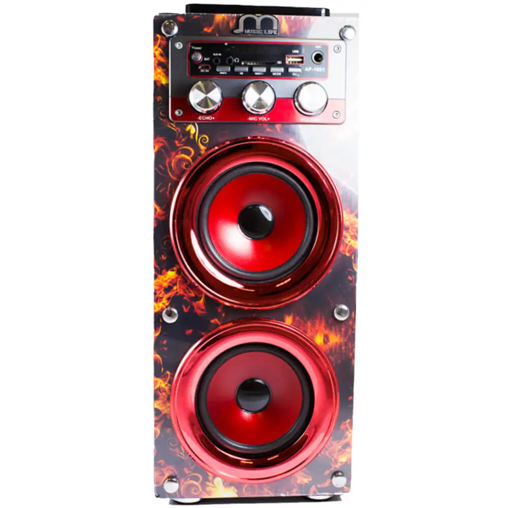 Караоке Динамик Bluetooth Беспроводной Портативный с микрофоном FM радио USB Hi Fi SD карты
