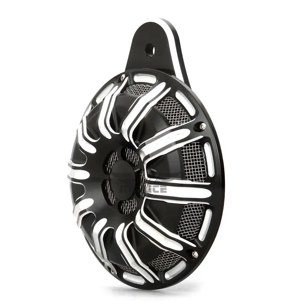 3 CNC cut edge cut черный рог крышка рога сборка touring harley большой двойной рог для 1991- Harley большой двойной FLT Touring dyna - Название цвета: 3