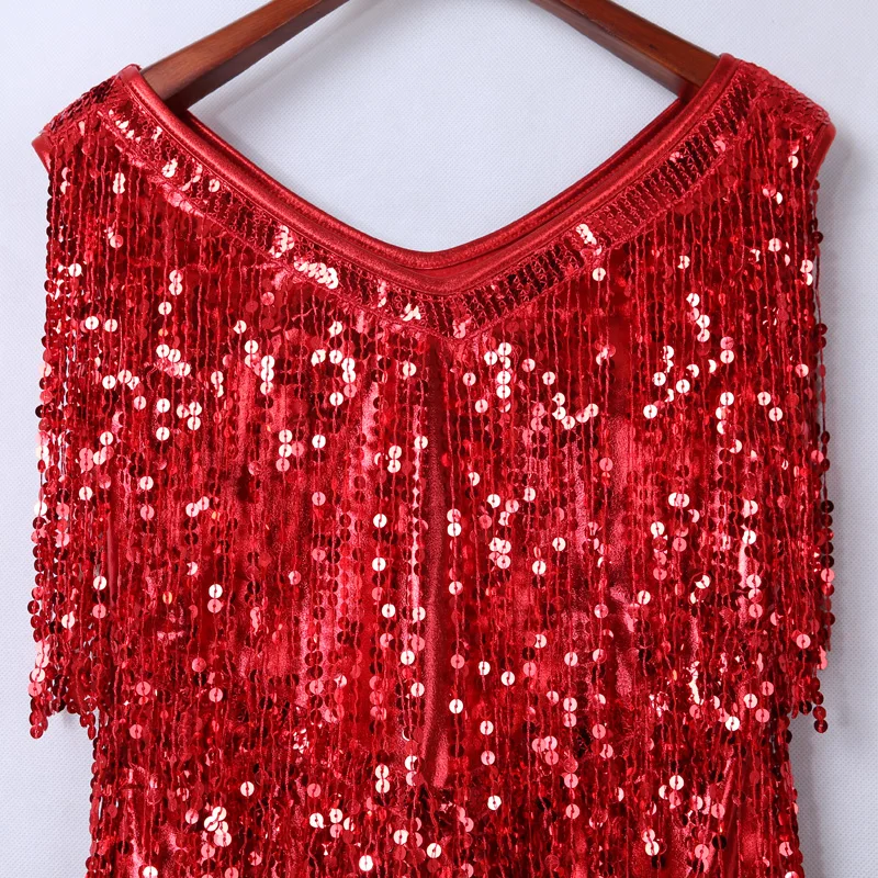 BLINGSTORY 3 шт./компл. платья Flapper Art Dec Stage V образный вырез без рукавов с бахромой и