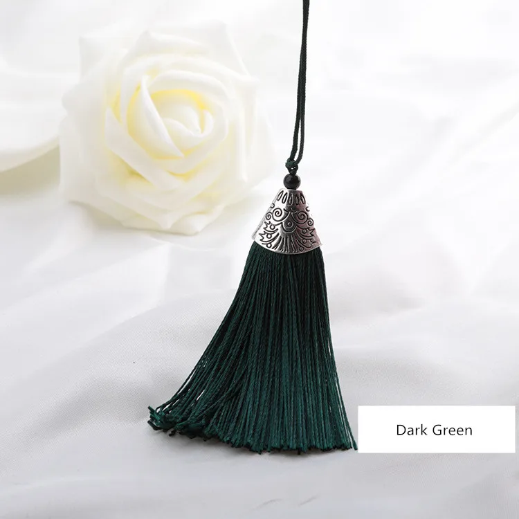Dark Green 5 шт. многоцветная декоративная подвеска из полиэстера с кисточками DIY занавес Швейные аксессуары в китайском стиле Закладка маленькая кисточка - Цвет: Dark Green