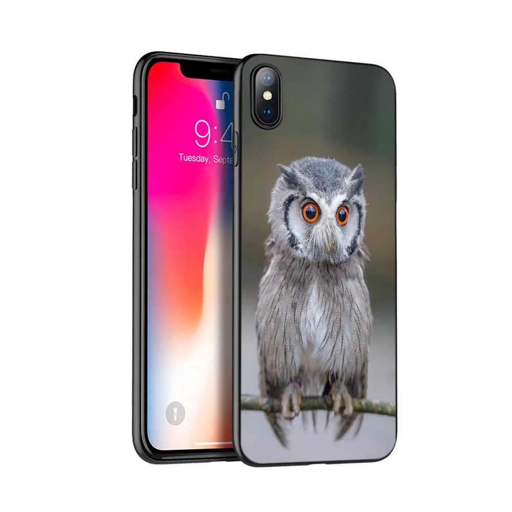 Черный ТПУ чехол для iphone 5 5s SE 2020 6 6s 7 8 plus x 10 силиконовый XR XS 11 pro MAX милый Совы
