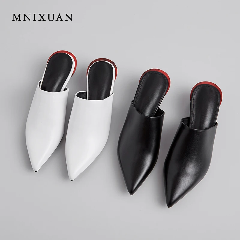 MNIXUAN/женские шлепанцы в римском стиле босоножки с закрытым носком обувь без