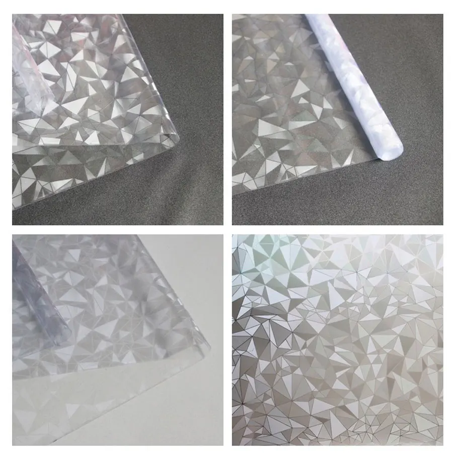 45/60*500 см 3D Хрустальная пленка для окна, стеклянная наклейка, статическая самоклеящаяся декоративная пленка, матовая, для офисной двери, домашнего декора