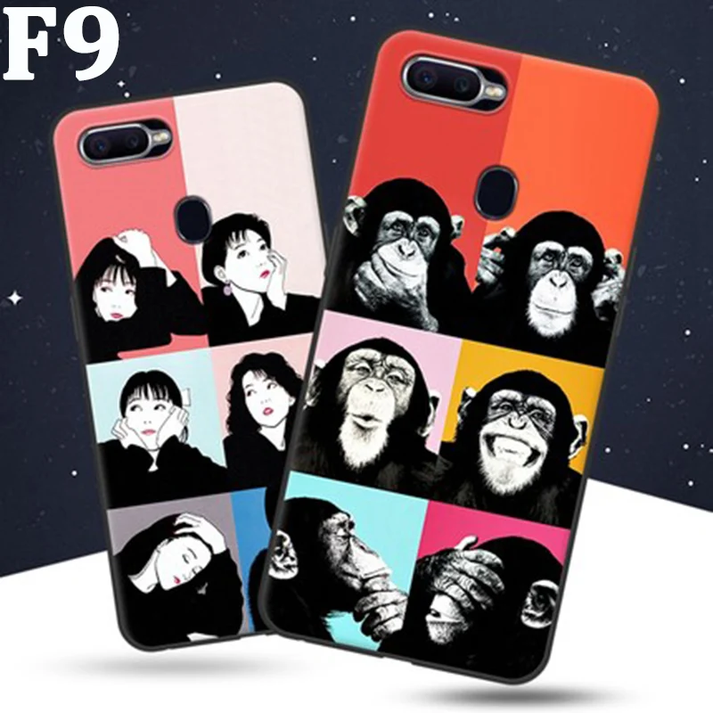 

2PCS 6.3" For OPPO F9 case cover fashion cartoon Soft shell OPPOF9 case Phone cover For OPPO F 9 back cases cover coque fundas