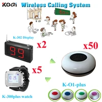 wireless communication system show 2 digit number display wirst watch pager equipment2 display with 5 watch and 50 call buzzer