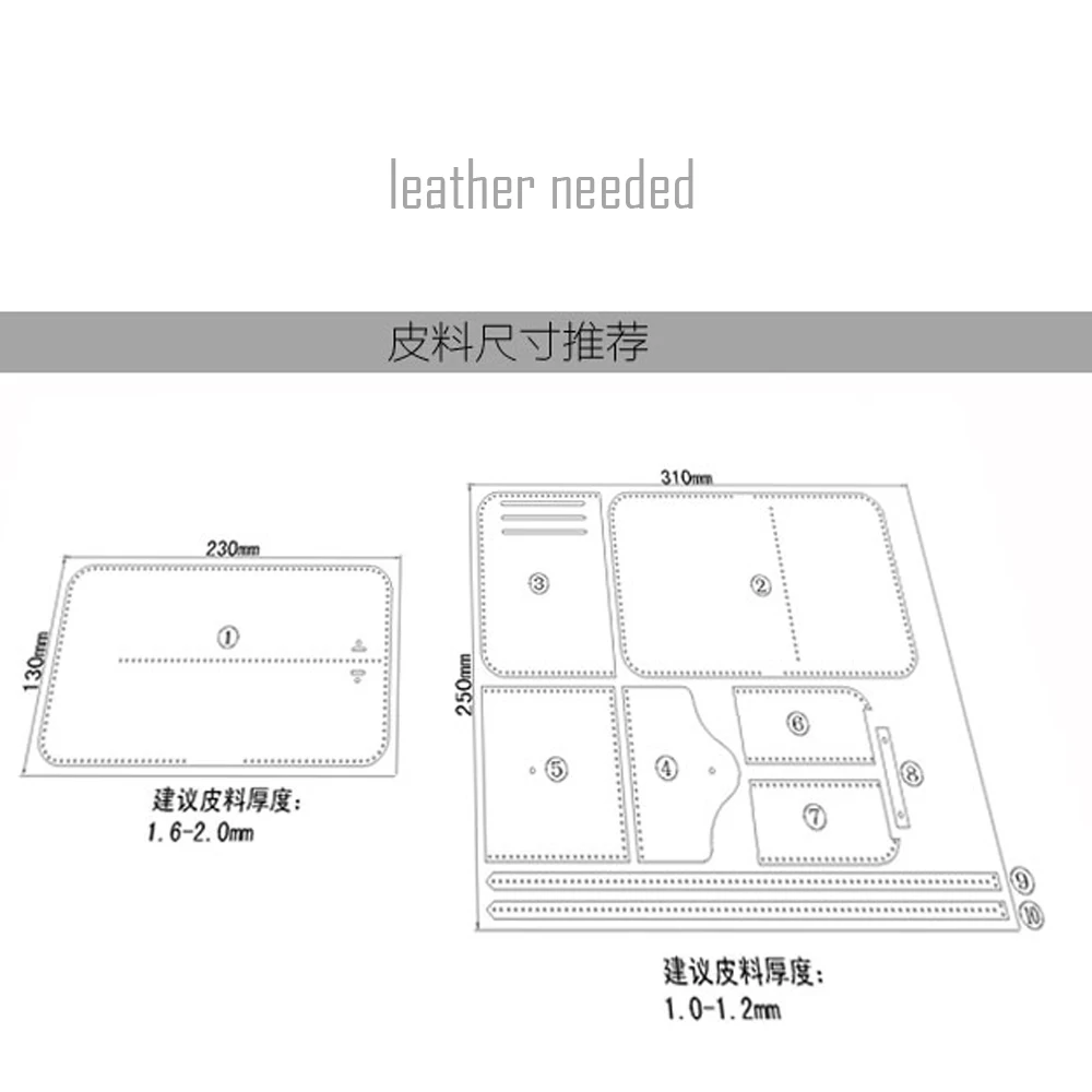 DIY маленький женский складной кошелек из ПВХ шаблон набор шаблонов для