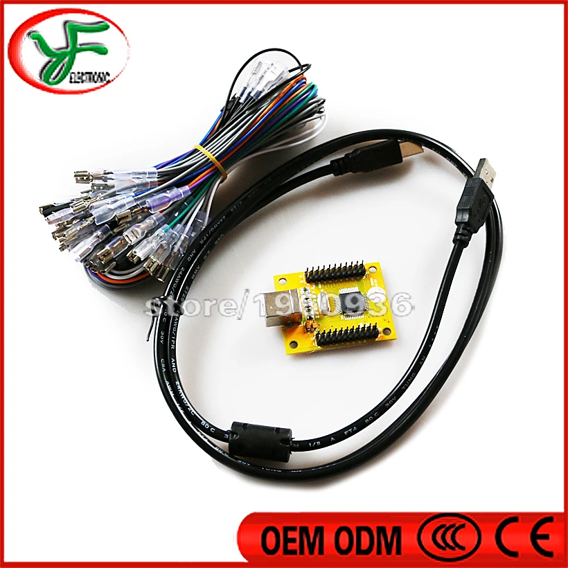 USB к Jamma PC/ PS3 аркадный контроллер интерфейс 2 игрока джойстик и 27 кнопок w/ Turbo MAME