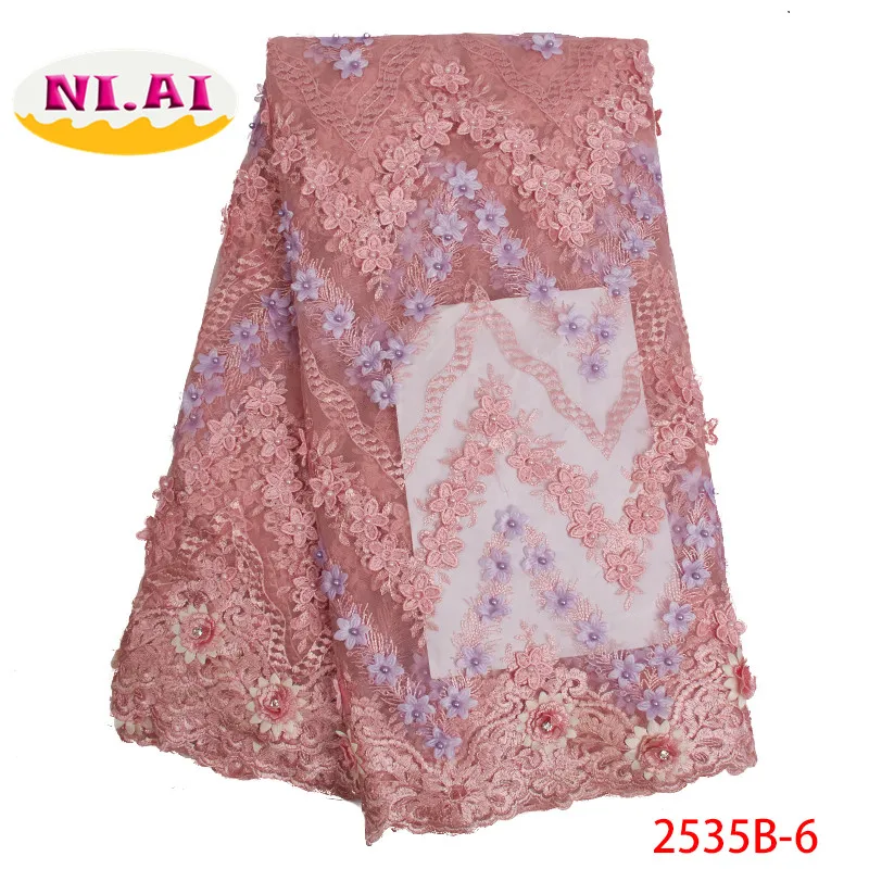 Африканская черная кружевная ткань 3D цветок 2019 кружево для африканской свадьбы