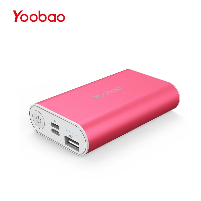 Yoobao SP6 6000 мАч карманный внешний аккумулятор с двойным входом(Micro& Lightning) для iPhone samsung Xiaomi Внешний аккумулятор мобильное зарядное устройство - Цвет: Red