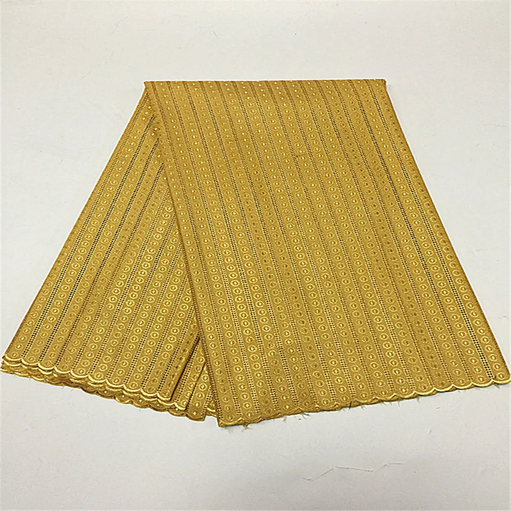 Aso Ebi платья нигерийская швейцарская вуаль кружева желтая африканская кружевная