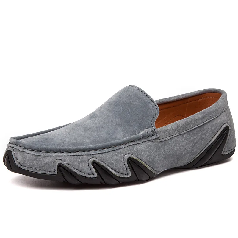Men Summer Shoes Casual Slip-on Loafers Size 38-46 Quality Male Suede Leather Moccasins Brand Fashion Driving | Обувь