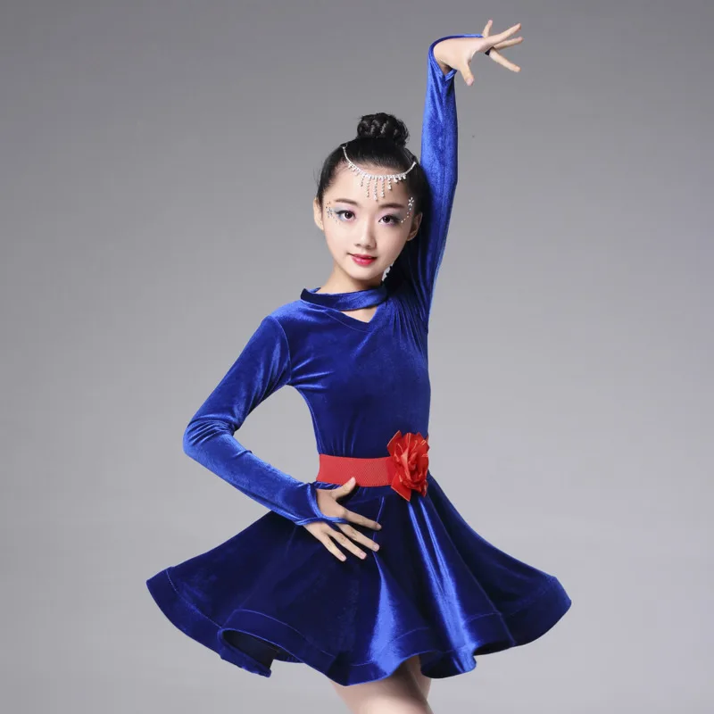 2018 Румба Самба дети ча танго юбка Стандартный Сальса девушки бархатный латинский