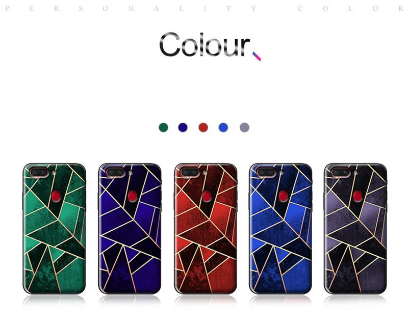 Винтаж рельеф чехол для телефона Oppo R15 Pro матовая ТПУ красочные геометрические