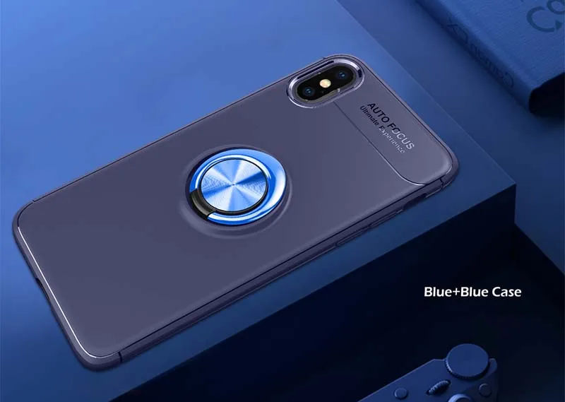 Чехол-кольцо Tsimak для iPhone XS Max X XR 8 Plus 7 6s 6 5 5S SE, Силиконовый противоударный Магнитный чехол для телефона