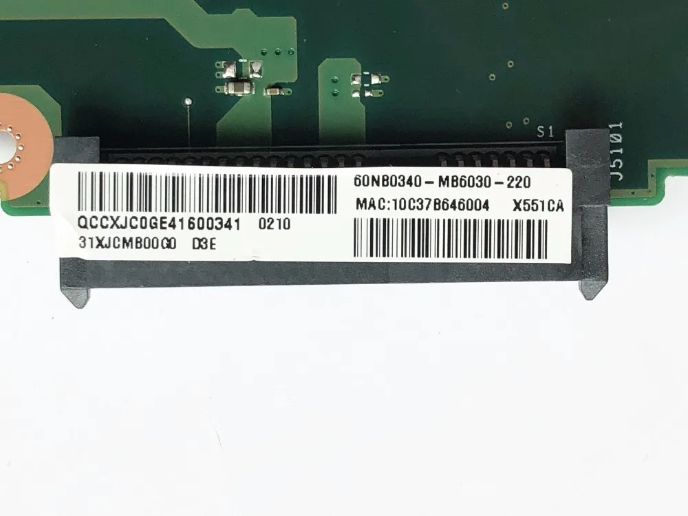 Материнская плата для ноутбука ASUS X551CA материнская REV2.2 SLJ8E HM76 SR0N9 I3-3217U 4 Гб ОЗУ 100%