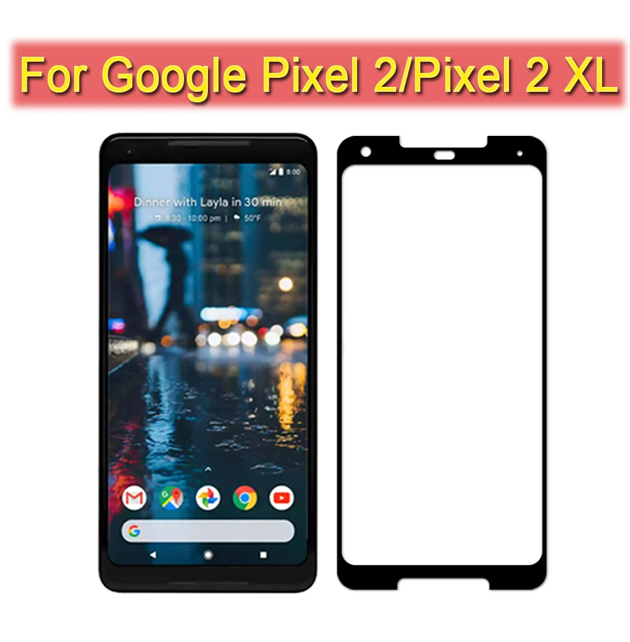 2.5D 9H высококачественное закаленное стекло для Google Pixel 2/Pixel 2 XL полное покрытие
