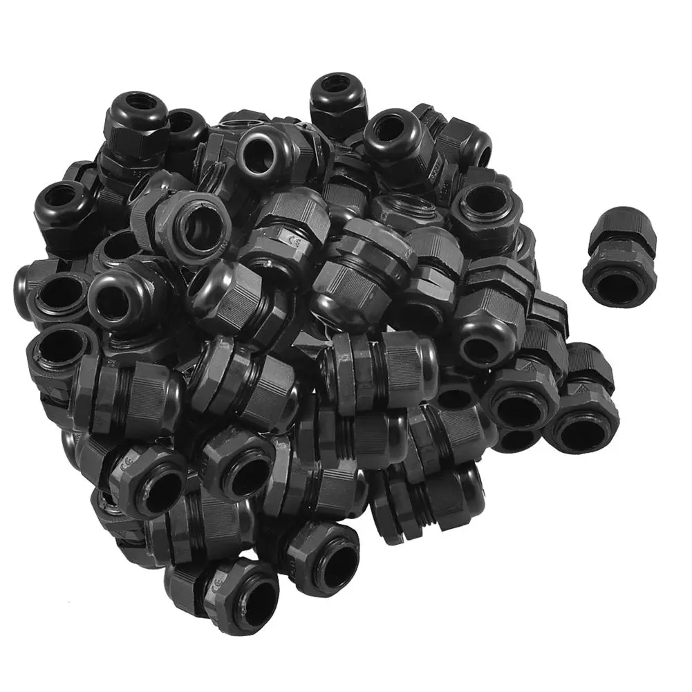 Cheapest 50 x Black Plastic Waterproof Connector PG11 5-10mm Diameter Cable Gland |