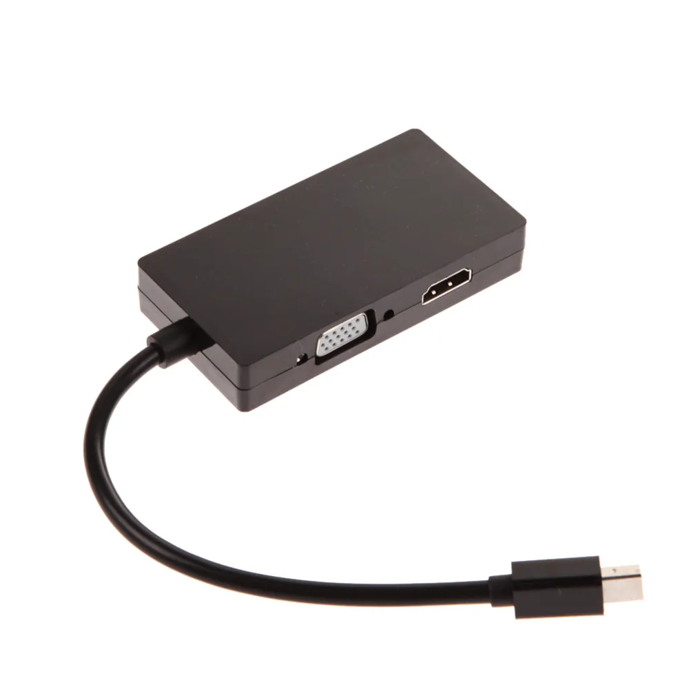Кабель адаптер 3 в 1 с Mini DisplayPort Thunderbolt на DVI + VGA HDMI для Apple Macbook Pro Microsoft Surface 2 3|porte