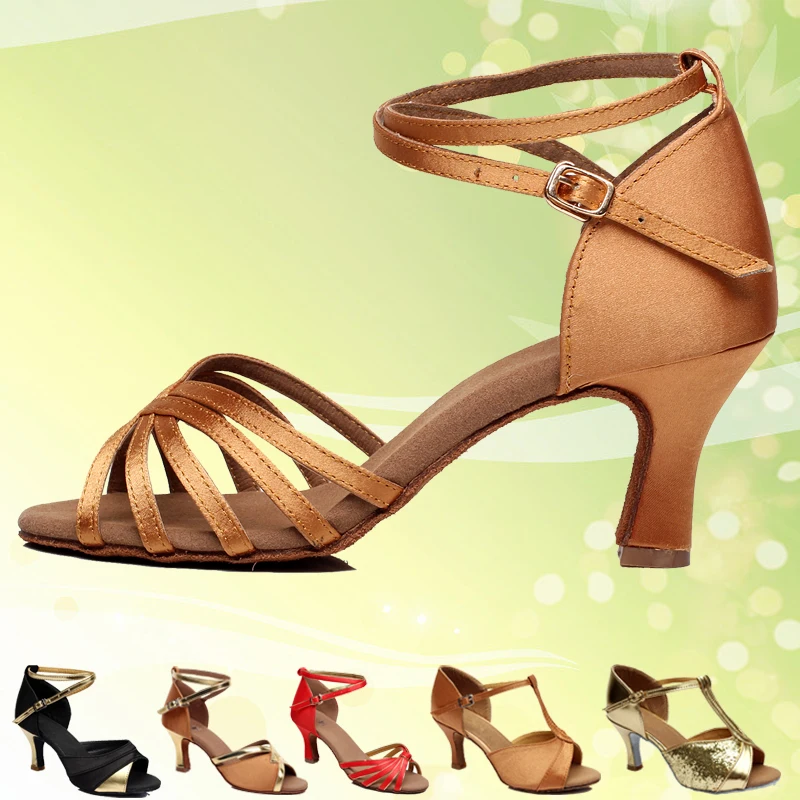 Женская обувь для женщин атлас/кожзаменитель бальные/Танго/Сальса сандалии см 5 4
