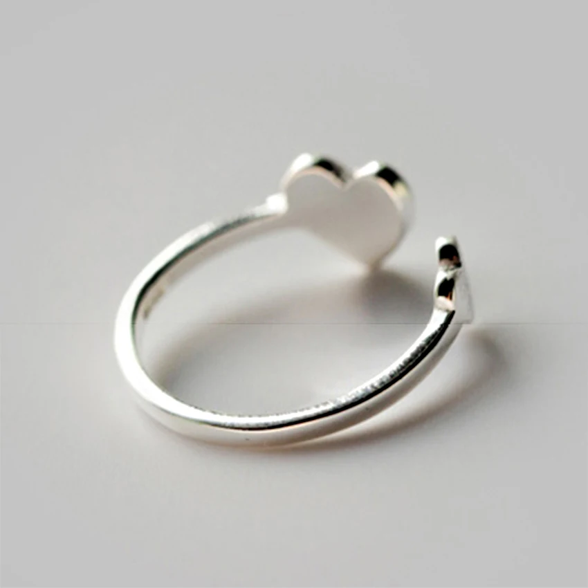 Kinitial хит продаж кольцо в виде сердца милые двойные кольца ювелирные изделия