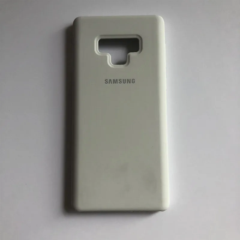 white Жидкий силиконовый чехол для samsung Galaxy Note 9, шелковистый мягкий на ощупь защитный чехол на заднюю панель 6,4 дюймов, 8 цветов - Цвет: white