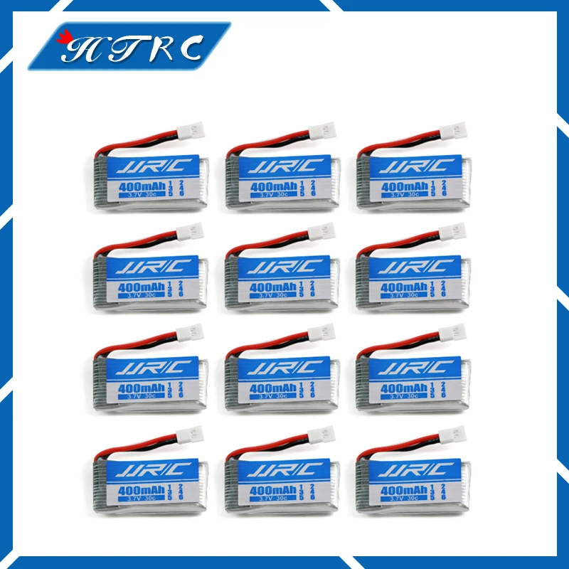 12PCS 3.7V 400mAh 30C Lipo Battery Drone JJRC H31 RC Quadcopter Spare Parts 3.7 V 400 mAh Mini toy | Игрушки и хобби
