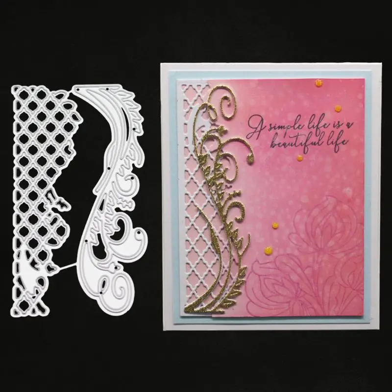 Цветочный фон металлические режущие штампы Трафаретный Скрапбукинг штамп для