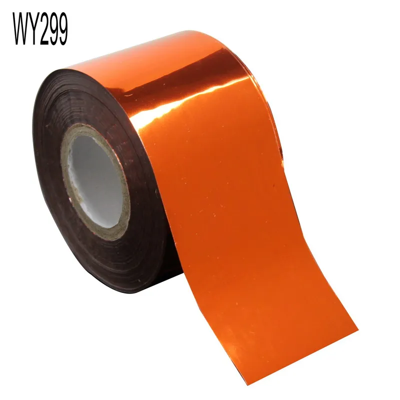 120 м * 4 см маникюрные украшения для ногтей оранжевые лазерные Переводные Фольга DIY