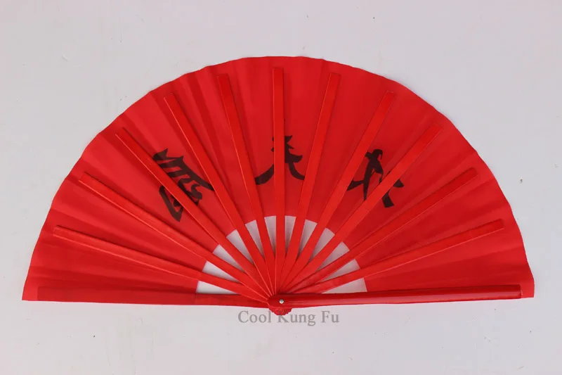 38 см Тай чи вентилятор красный кун-фу &quot для танцевального представления бамбук