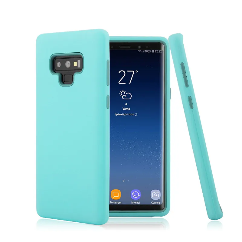 Для samsung Galaxy note9 s9 s9plus силиконовый ударопрочный чехол 360 градусов твердый матовый антидетонационный Гибридный Броня Защита всего тела