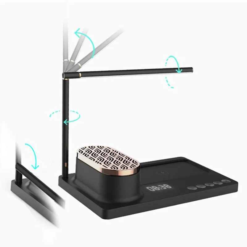 Светодиодная аудио настольная лампа умный дом Беспроводная зарядка Настольная