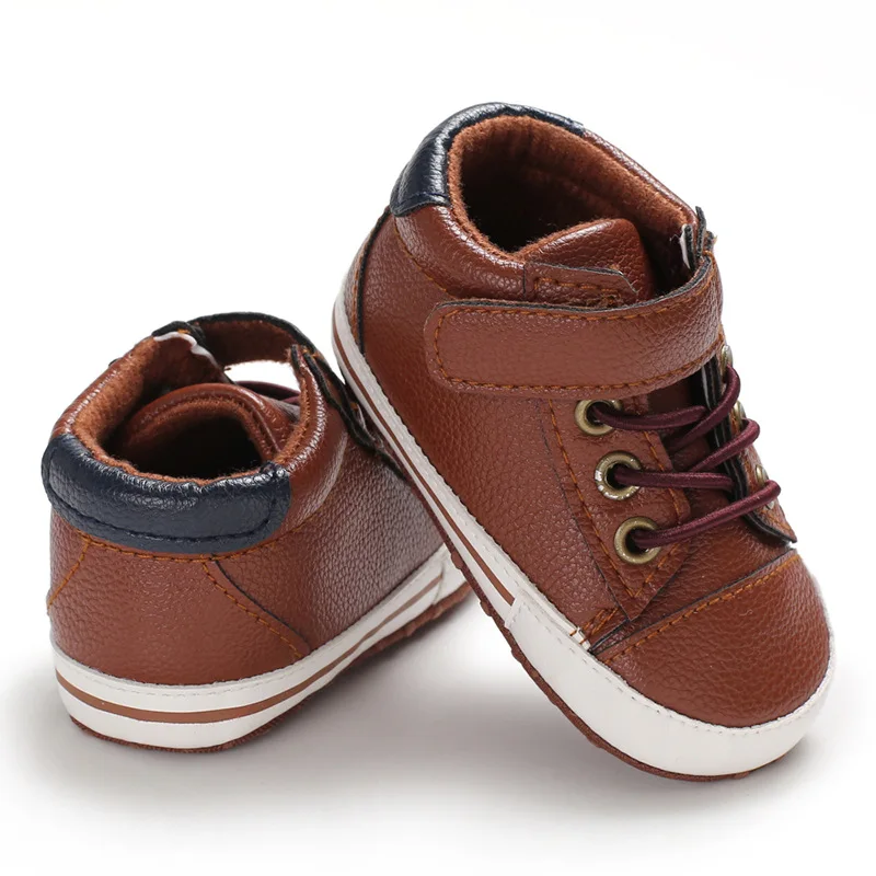 Brown Спортивная обувь из искусственной кожи для маленьких мальчиков - Color: Brown