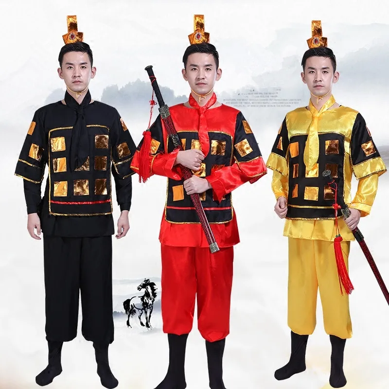 Древней китайской солдат костюм мужские битва одежды в Корейском стиле детский
