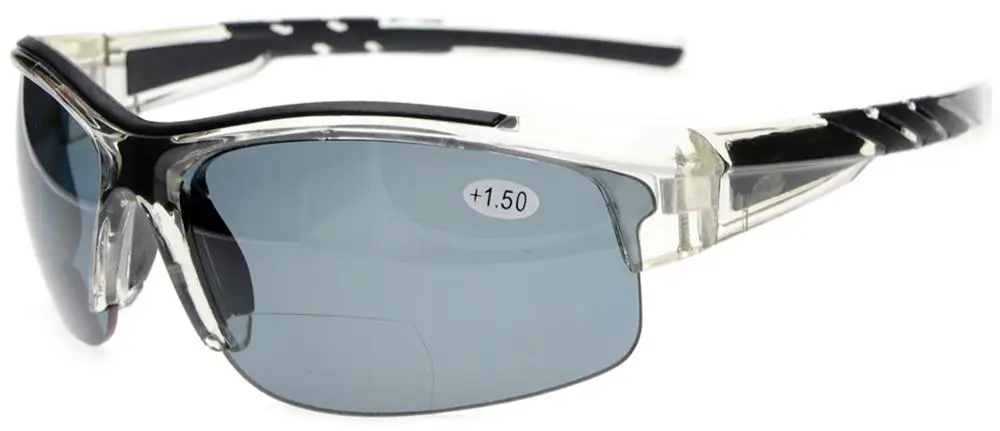 TH6226PGSG Eyekepper TR90 небьющиеся спортивные поликарбонатные поляризованные бифокальные Солнцезащитные очки без оправы+ 1,50/+ 2,0/+ 2,5 - Цвет оправы: Clear Frame