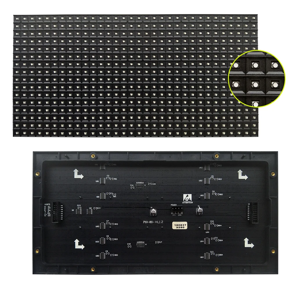 SMD 3 в 1 RGB P10 Светодиодный модуль дисплея *** полноцветный Внутренняя/полунаружная