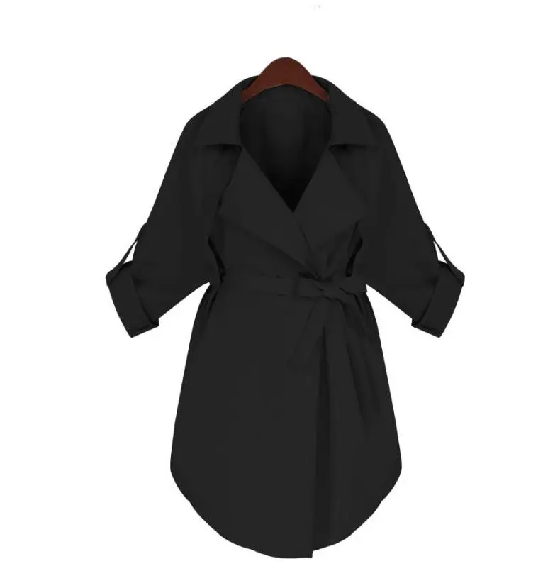 Женские офисные стиль весна осень женская одежда свободный тип куртка длинное